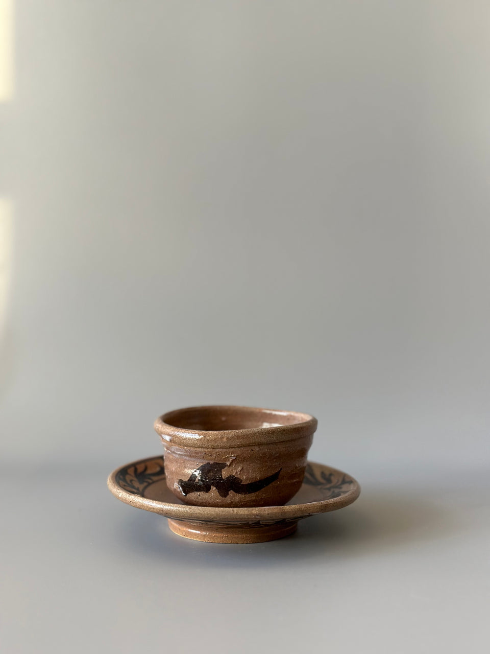 Iron Glaze Big Tea Cup