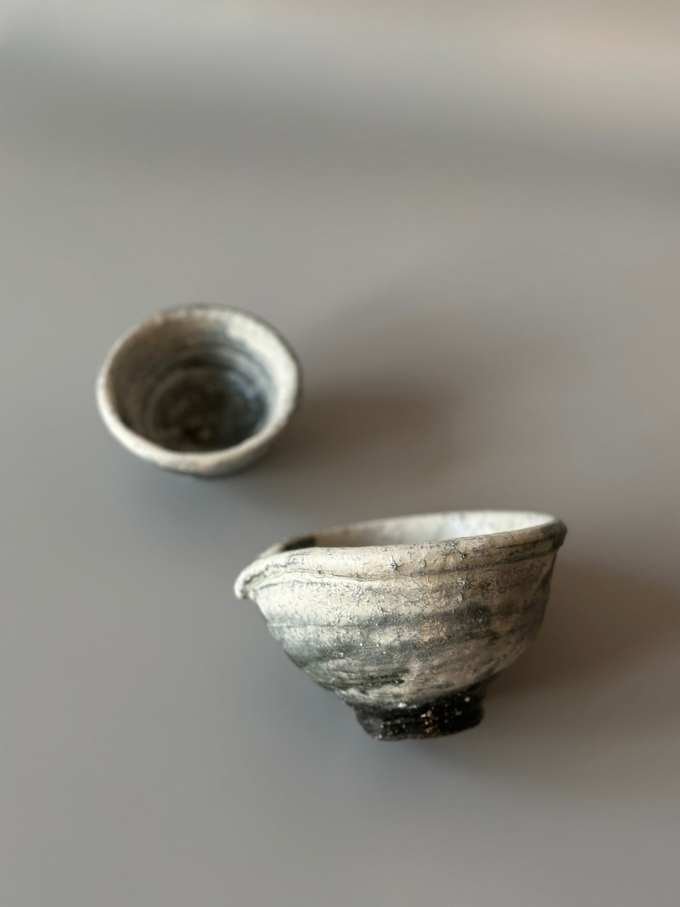 Ash Glaze Tea Pitcher and Cup