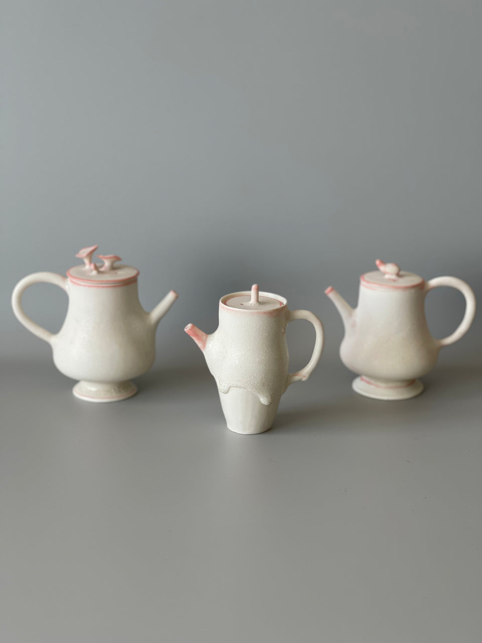 A Pink Camellia Bud Teapot